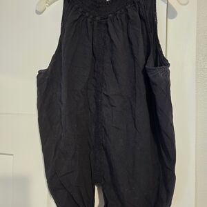 Red Haute Black Sleeveless Romper